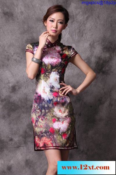 超高气质美女美丽的旗袍白皙的美腿整体真是美