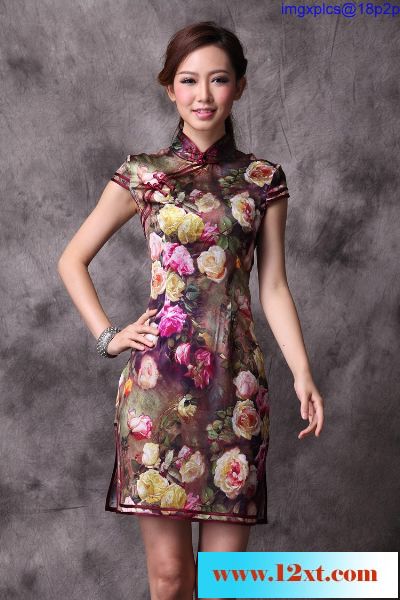 超高气质美女美丽的旗袍白皙的美腿整体真是美