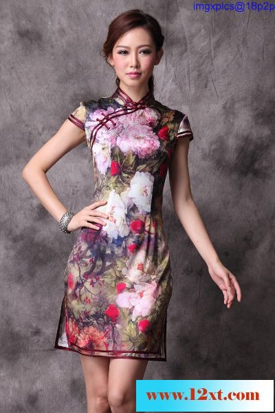 超高气质美女美丽的旗袍白皙的美腿整体真是美