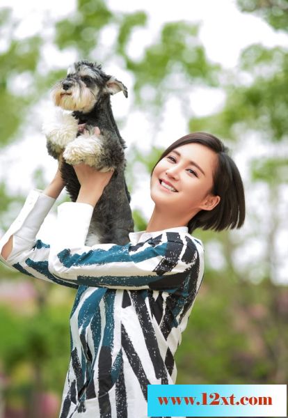 气质美女明星张歆艺宠物写真图片10P