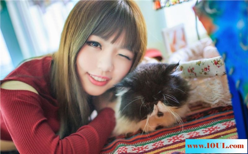 可爱猫咪女生俏皮小清新10P