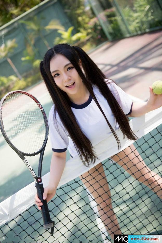马尾辫的学妹爱网球-【12P】