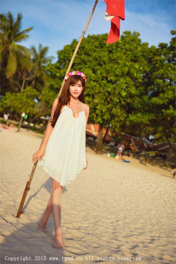 美花环沙滩性感裙装漂亮妹妹【10P】