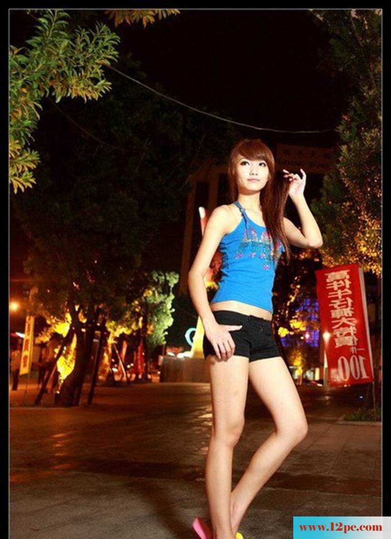 夜色美女小品短裤短衫装(10P)