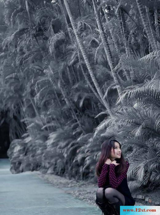 黑色丝袜小妹美腿写真俏皮可爱(12P)